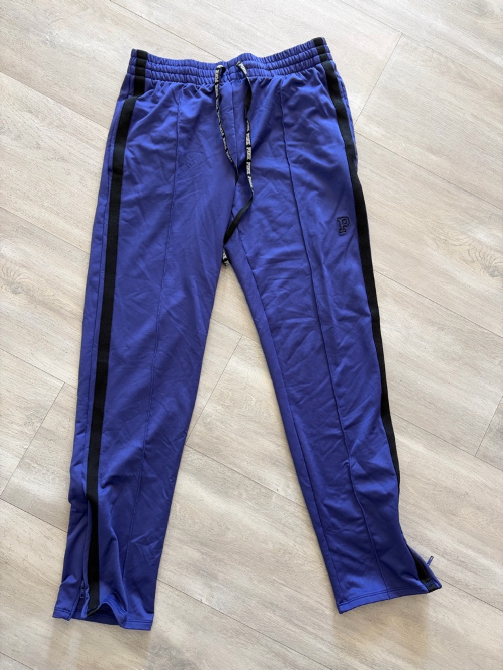 PINK VS Purple Athletic Track Pants with Black Stripe